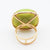 18K R/G Green Chalcedony 46ct Black Diamond .51ct Ring