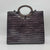 Italian Eggplant Crocodile Print Calf Leather Handbag
