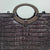 Italian Eggplant Crocodile Print Calf Leather Handbag