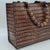Taupe Crocodile Print Calf Leather Jewel Handle Bag