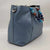 Italian Blue Calf Leather Multi Jewel Handle Handbag