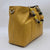 Italian Yellow Calf Leather Multi Stone Handle Handbag