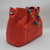 Italian Coral Calf Leather Multi Jewel Handle Handbag