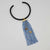 Italian Black Resin Collar Gold Butterfly / Blue Beads Necklace