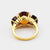 18K Y/G Oval Cognac Citrine Center 7.3ct Pink Tourmaline  4.73 Diamond .14ct Ring