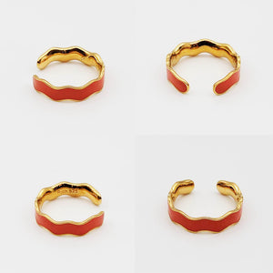 Enamel Wave Ring