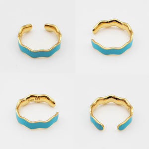 Enamel Wave Ring