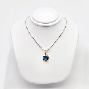 Blue Mosaic Turquoise Pendant Necklace