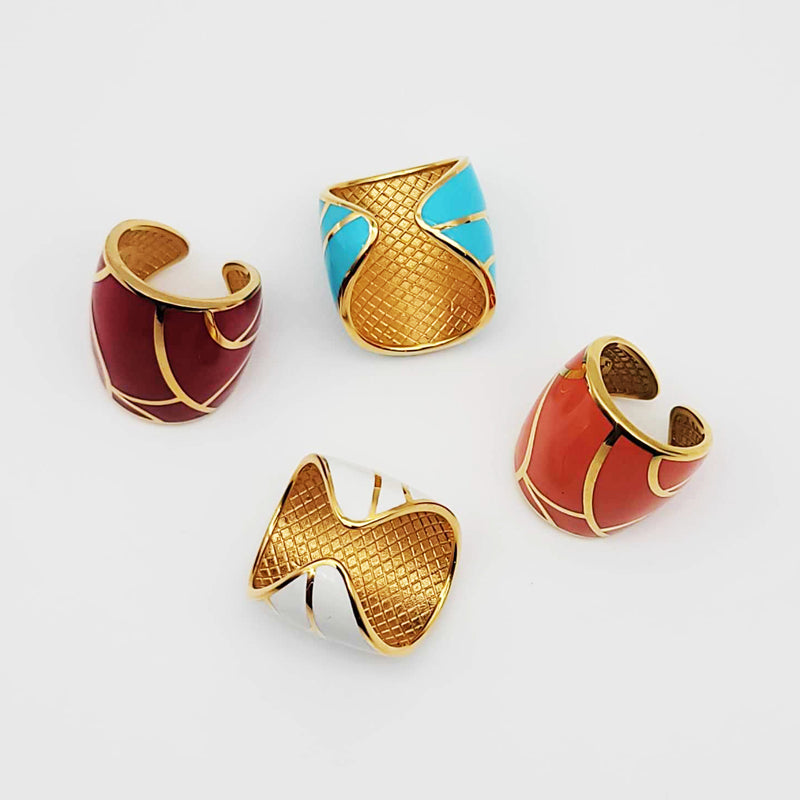 Enamel Statement Ring