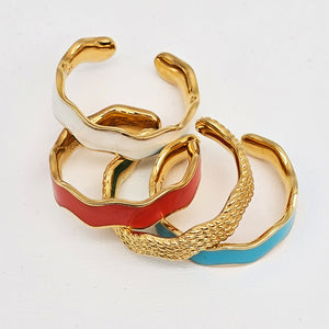 Enamel Wave Ring