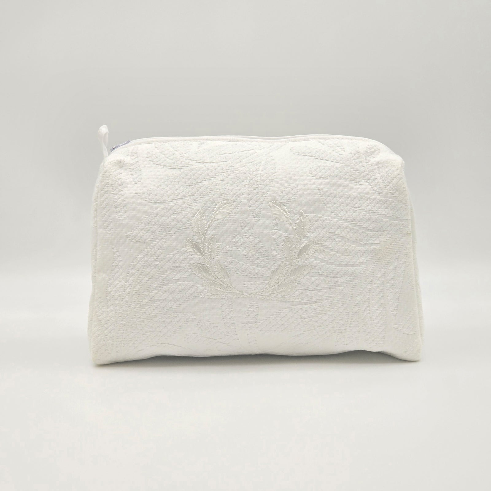 White Cotton Linen Toiletry Travel Bag – Rectangle