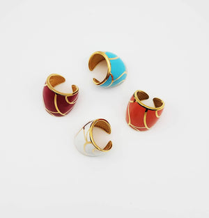 Enamel Statement Ring