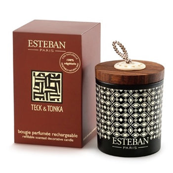 Esteban Teck & Tonka Scented Refillable Candle